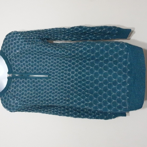 Anthropologie Moth women open knit sweater XS high low zipper accent festival - Picture 4 of 10